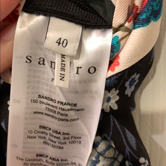 Sandro silk print midi dress - Picture 7 of 8